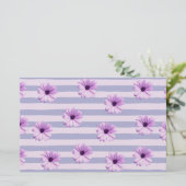 Pastellstreifen-Muster mit Daisis Briefpapier (Stehend Vorderseite)