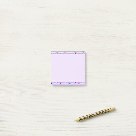 Pastellstreifen-Muster mit Daisis Post-it Klebezettel (Auf Schreibtisch)