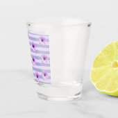 Pastellstreifen-Muster mit Daisis Schnapsglas (Rechts)