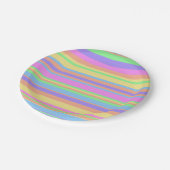 Pastellstreifen Pappteller (Schrägansicht)
