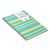 Pastellstreifen personalisiert notizblock (Rechte Seite)