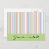 Pastellstreifen Postkarte (Vorne/Hinten)