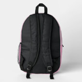 Pastellstreifen Rosa Weiß Bedruckter Rucksack (Rückseite)