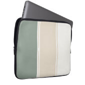 Pastellstreifen – Ruhiges neutrales Design Laptopschutzhülle (Vorne Rechts)