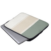 Pastellstreifen – Ruhiges neutrales Design Laptopschutzhülle (Vorne Knopf)