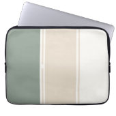 Pastellstreifen – Ruhiges neutrales Design Laptopschutzhülle (Vorderseite)
