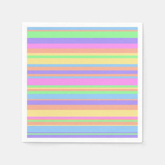 Pastellstreifen Serviette (Vorderseite)