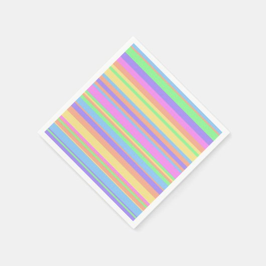 Pastellstreifen Serviette (Ecke)