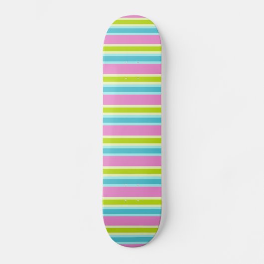 Pastellstreifen-Skateboard Skateboard (Vorderseite)