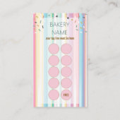 Pastellstreifen Sprinkle Bäckerei Visitenkarte (Rückseite)