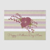 Pastellstreifen und Blumengewebe Seidenpapier (Vorderseite)