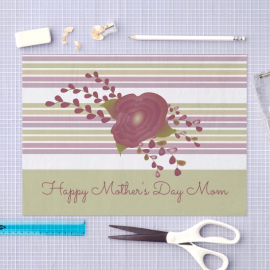 Pastellstreifen und Blumengewebe Seidenpapier (Handwerk)