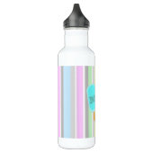 Pastellstreifen und Popsicles Monogramm Edelstahlflasche (Links)