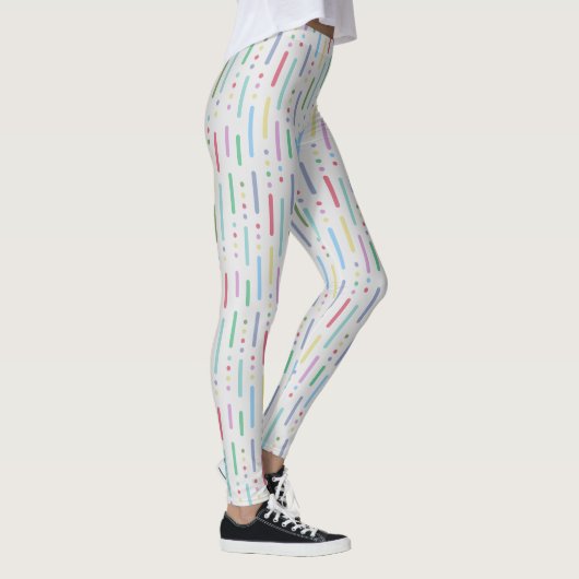 Pastellstreifen und -punkte leggings (Rechts)