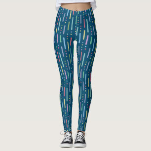 Pastellstreifen und -punkte leggings