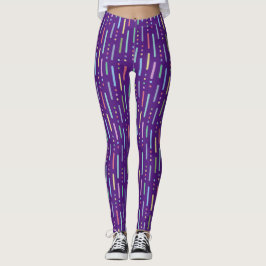 Pastellstreifen und -punkte leggings