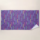 Pastellstreifen und Punktmuster Strandtuch (Vorderseite)