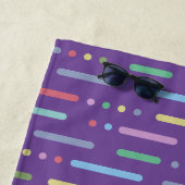 Pastellstreifen und Punktmuster Strandtuch (Beispiel)