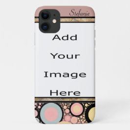 Pastellstreifen und schwarze Kreissäulen Case-Mate iPhone Hülle