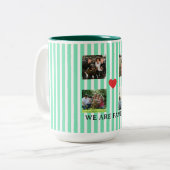Pastellstreifen Zweifarbige Tasse (Vorderseite Links)