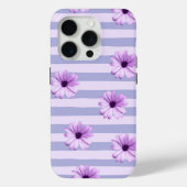 Pastellstreifenmuster mit Gänseblümchen Case-Mate iPhone Hülle (Rückseite)