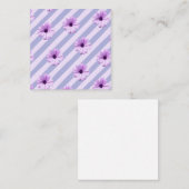 Pastellstreifenmuster mit Gänseblümchen Telefonnummerkarte (Vorne/Hinten)
