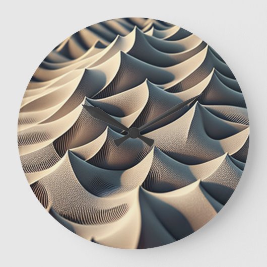 Pastellströmungen Große Wanduhr (Vorderseite)