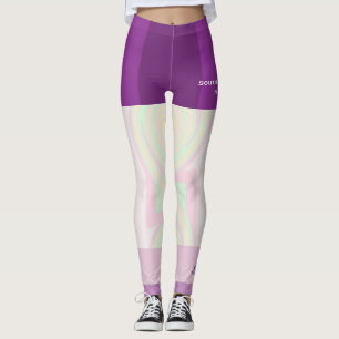 Pastellstrudel-Team-/Verein-Leggings mit Fake Leggings