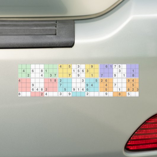 Pastellsudoku Autoaufkleber (Auf Auto)