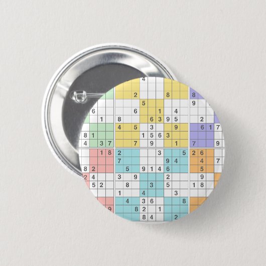 Pastellsudoku Button (Vorne & Hinten)