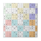 Pastellsudoku Fliese (Vorderseite)