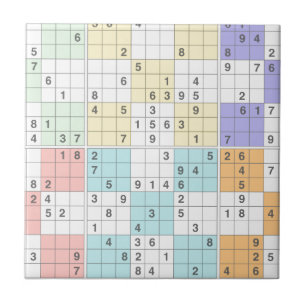Pastellsudoku Fliese