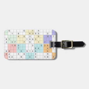 Pastellsudoku Gepäckanhänger