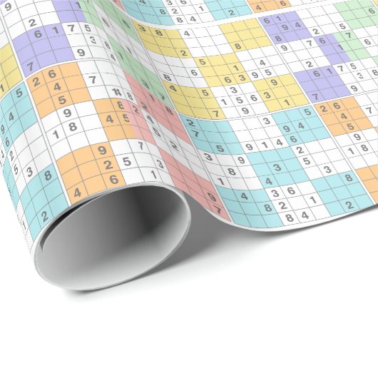 Pastellsudoku Geschenkpapier (Rolleneckpunkt)