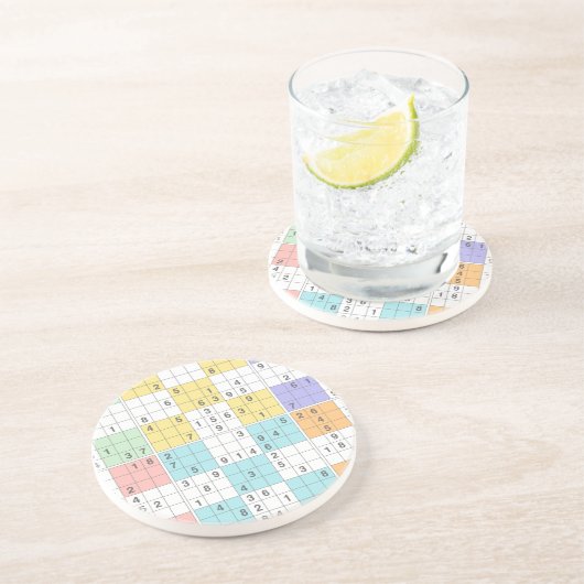Pastellsudoku Getränkeuntersetzer (Seite)