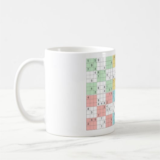 Pastellsudoku Kaffeetasse (Links)