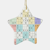 Pastellsudoku Keramik Ornament (Rechts)