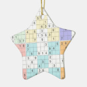 Pastellsudoku Keramik Ornament (Links)