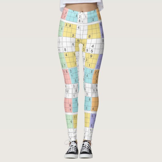 Pastellsudoku-Leggings Leggings (Vorderseite)