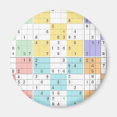 Pastellsudoku Magnet (Vorne)