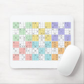 Pastellsudoku Mousepad (Mit Mouse)