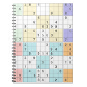 Pastellsudoku Notizblock (Vorderseite)