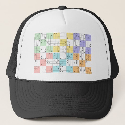 Pastellsudoku Truckerkappe (Vorderseite)