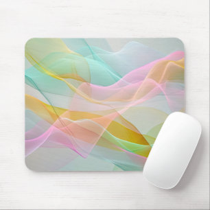 Pastellsymphonie aus schwebenden, dünnen Bändern Mousepad