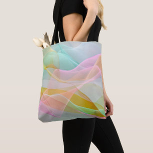 Pastellsymphonie aus schwebenden, dünnen Bändern Tasche