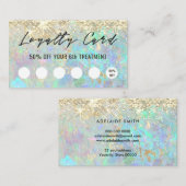 Pastellteller Glitzer Opal-Hintergrundeytkarte Visitenkarte (Vorne/Hinten)