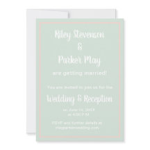 Pastellteller und rosa Einladung zur Hochzeit