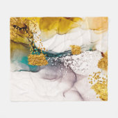 Pastelltenderness: Goldene Wirbel Kunst. Fleecedecke (Vorderseite (Horizontal))