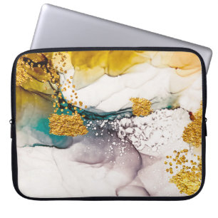 Pastelltenderness: Goldene Wirbel Kunst. Laptopschutzhülle