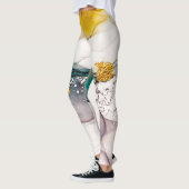 Pastelltenderness: Goldene Wirbel Kunst. Leggings (Links)